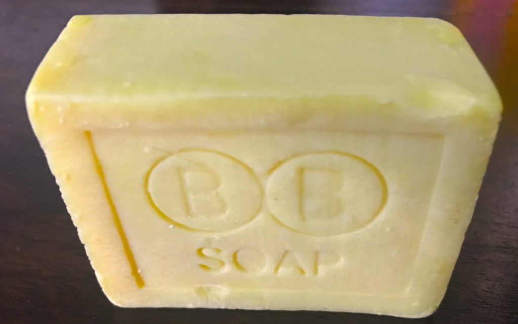 BB Soap laundry cake, unwrapped