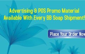 Trade banner: Point-of-sale material offered with every shipment.